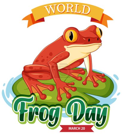 Graphique vectoriel coloré pour l'événement Journée mondiale de la grenouille