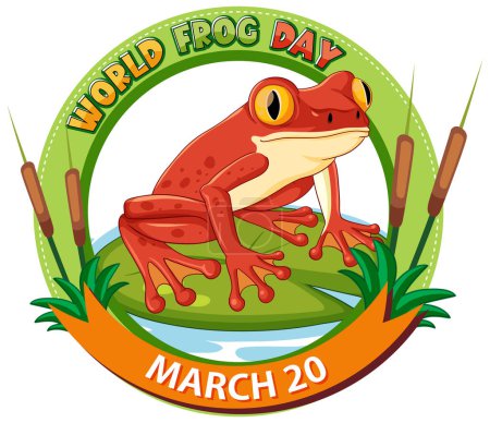 Colorful frog featured in World Frog Day design