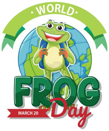 Illustration for Colorful vector graphic for World Frog Day event - Royalty Free Image