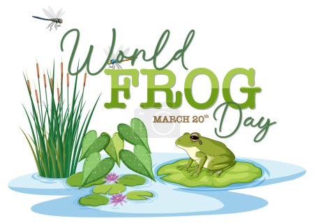 Vector graphic for World Frog Day, March 20th