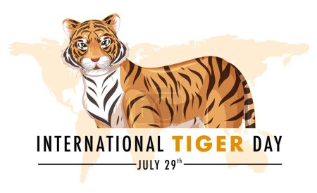 Vector illustration for International Tiger Day event