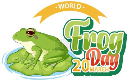 Colorful vector celebrating World Frog Day on March 20th
