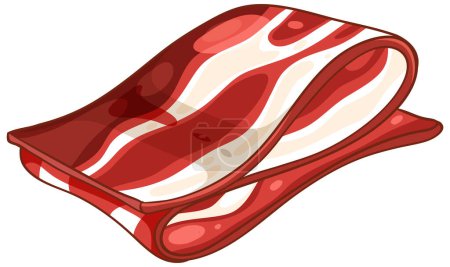 Stylized vector graphic of cured ham slices