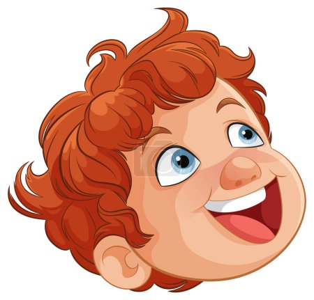 Illustration for Vector illustration of a happy young boy - Royalty Free Image
