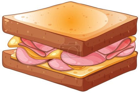 Illustration vectorielle d'un sandwich classique