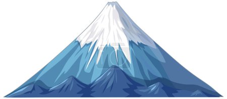 Ilustración de Ilustración vectorial estilizada de una montaña nevada - Imagen libre de derechos