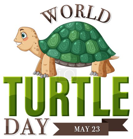 Colorido gráfico vectorial para el evento del Día Mundial de la Tortuga