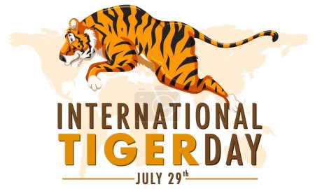 Ilustración de Gráfico vectorial de un tigre para el Día Internacional del Tigre - Imagen libre de derechos