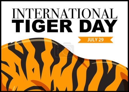Téléchargez les photos : Graphique vectoriel pour la Journée internationale du tigre, 29 juillet - en image libre de droit