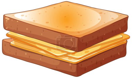 Vector graphic of a classic toasted sandwich