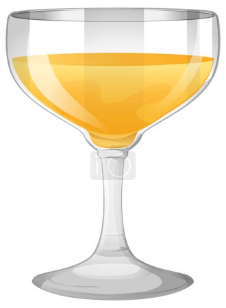 Téléchargez les illustrations : Illustration vectorielle d'un verre à vin rempli. - en licence libre de droit
