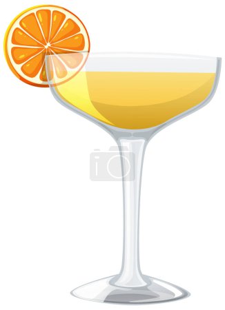 Ilustración vectorial de una bebida cítrica refrescante
