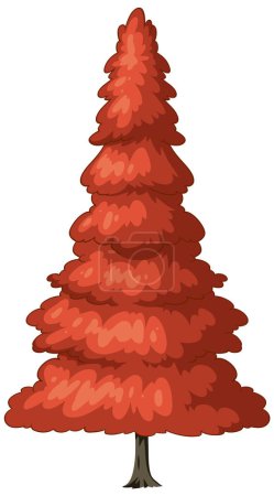 Vector graphic of a vibrant coniferous tree