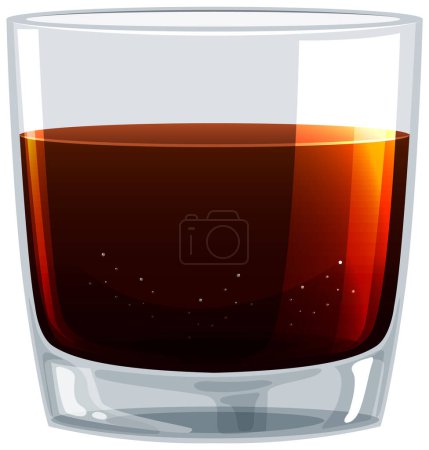 Stylized vector graphic of a whiskey glass