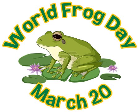 Vector graphic of a frog for World Frog Day