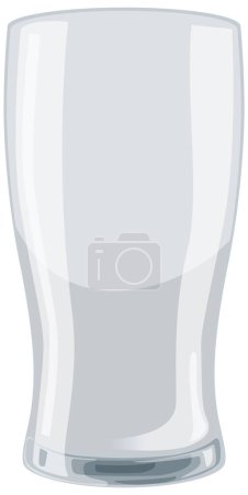 Vector graphic of a clear, empty glass.