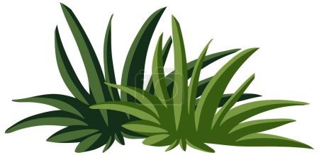 Vector graphic of vibrant green grass clumps.