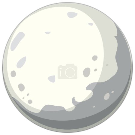 Vector graphic of a stylized moon surface