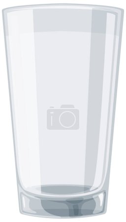 Ilustración de Ilustración vectorial de un vaso vacío transparente. - Imagen libre de derechos