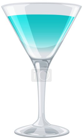 Ilustración vectorial de una refrescante bebida azul