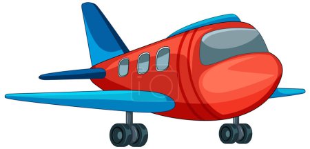 Ilustración de Ilustración vectorial de un pequeño avión rojo - Imagen libre de derechos