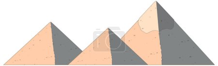 Ilustración de Ilustración vectorial estilizada de picos de montaña - Imagen libre de derechos