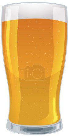 Illustration for Vector illustration of a full pint of beer - Royalty Free Image