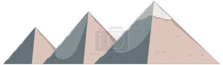 Ilustración de Picos geométricos abstractos de montaña en estilo vectorial - Imagen libre de derechos