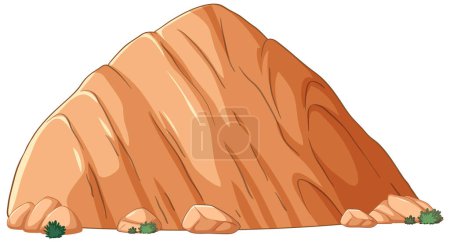 Dibujos animados ilustración de una gran roca del desierto