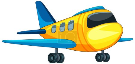 Ilustración de Ilustración vectorial de un avión pequeño y vibrante. - Imagen libre de derechos