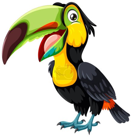 Illustration for Vibrant vector of a cheerful toucan bird - Royalty Free Image