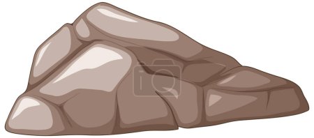 Cartoon-style vector graphic of a rock formation