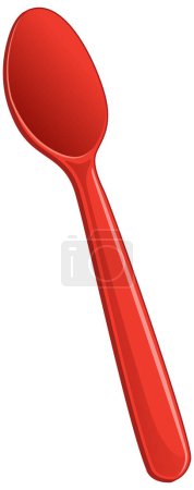 A simple vector graphic of a red spoon
