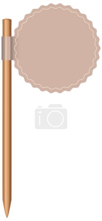 Illustration for Vector illustration of a seal and a pen - Royalty Free Image