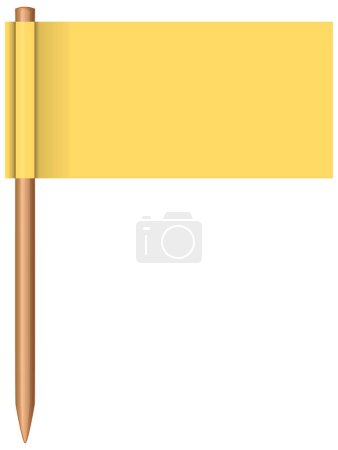 Téléchargez les photos : Illustration vectorielle d'un drapeau jaune vierge - en image libre de droit