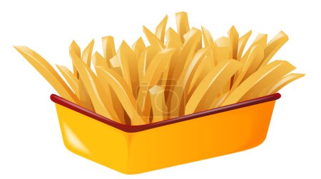Illustration for Vector graphic of a fast food french fries serving - Royalty Free Image