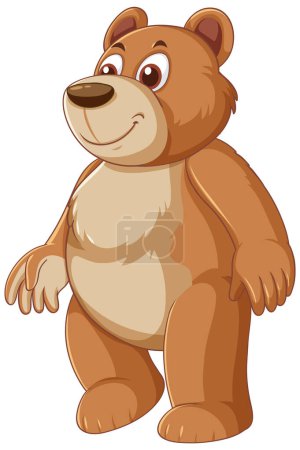 Vektorillustration eines lächelnden Cartoon-Bären
