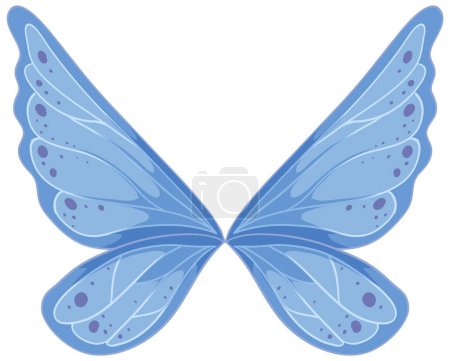 Téléchargez les illustrations : Vecteur détaillé d'ailes de papillon bleu - en licence libre de droit