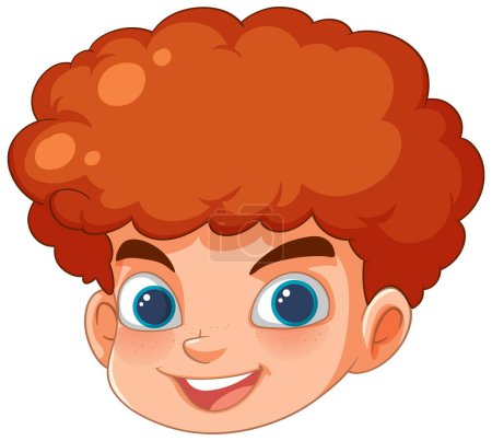 Illustration for Vector illustration of a happy, young boy - Royalty Free Image