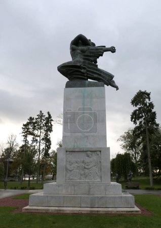 Téléchargez les photos : BELGRADE, SERBIE-11 NOVEMBRE : Monument de Gratitude à la France au parc Kalemegdan. 11 novembre 2023 Belgrade, Serbie - en image libre de droit