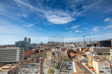 Foto de Barcelona skyline tiro desde un punto de vista único - Imagen libre de derechos