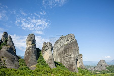 Photo for Amazing meteora rock formations and monasteries in greece - Royalty Free Image