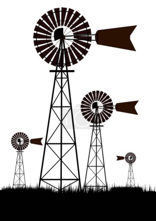 Téléchargez les photos : USA moulin à vent pour la source d'eau - en image libre de droit