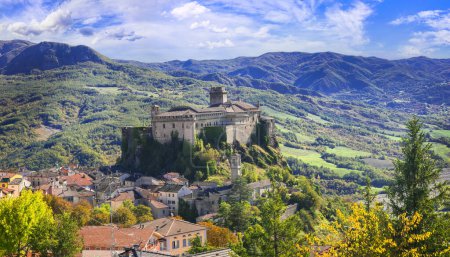 Photo for "Castello di Bardi" - impressive medieval castle and scenic village in Emilia -Romagna region of Italy - Royalty Free Image