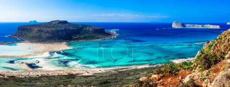 Téléchargez les photos : Grèce vacances d'été. Les plus beaux endroits et plages de Crète île - baie de Balos (Gramvousa) - en image libre de droit