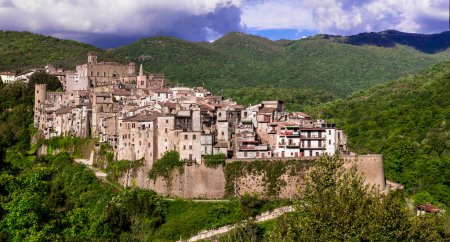 Photo for Scenic traditional medieval villages and castles of Italy - beautiful town San Gregorio da Sassola, Lazio region - Royalty Free Image