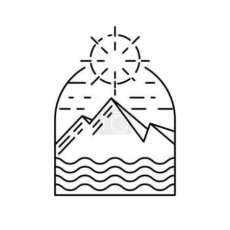 Téléchargez les photos : Icône de montagne Logo Modèle Illustration vectorielle - en image libre de droit