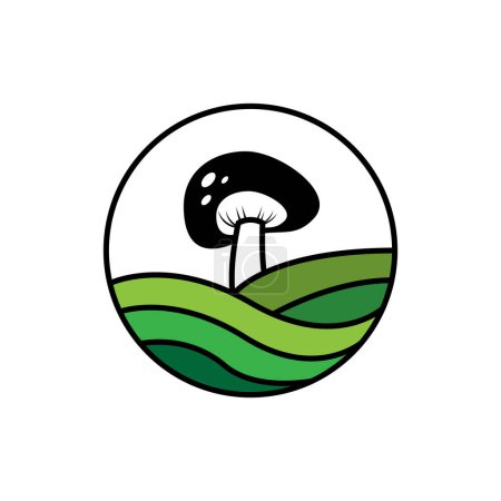 Téléchargez les photos : Modèle vectoriel d'illustration d'icône de champignon - en image libre de droit