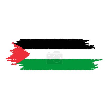Ilustración de Bandera de Palestina Vector icono diseño ilustración Plantilla - Imagen libre de derechos