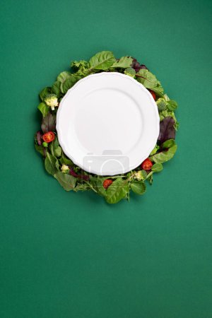 Téléchargez les photos : Mois de régime végétarien et végétalien en janvier appelé Veganuary. Variété d'aliments végétaliens à base de protéines végétales, légumes crus sains. Vue du dessus sur fond vert. - en image libre de droit